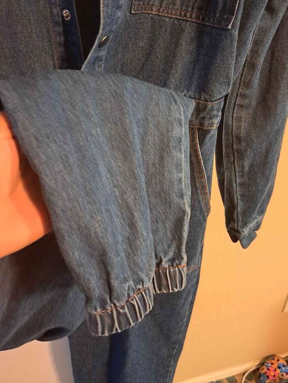 Fashion Nova Denim Utility Romper/Jumpsuit L Cotton READ SIZING RUNS SMALLER - Picture 8 of 10